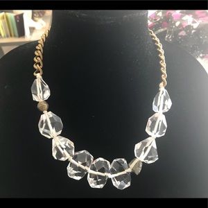 Silpada K&R crystal and brass necklace